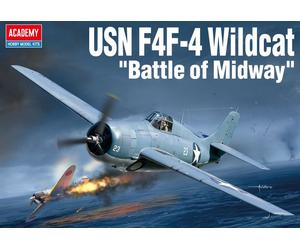 Usn F4F-4 Wildcat Bataille De Midway 1:48 Kit De Modèle En Plastique ACADEMY