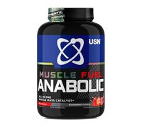 USN Muscle Fuel Anabolic Fraise Tout-en-un Shake de Protéines en Poudre (2kg) : Poudre protéinée anabolique pour la prise de muscle - Nouvelle formule améliorée.