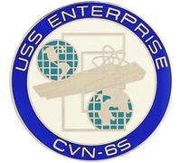 USN USS Enterprise CVN-65 Épinglette navire 2,5 cm, Sans pierre précieuse