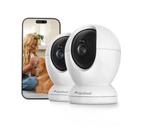 usogood 4MP Caméra Surveillance WiFi 5Ghz & 2,4Ghz, 360° Caméras de Surveillance Babyphone Caméra avec Détection Humaine/Mouvement/Son, Suivi Intelligent, Vision Nocturne, Audio Bidirectionnel (2pc)