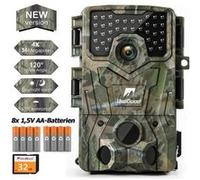 Usogood Camera de Chasse 24MP 30fps HD Infrarouge Vision Nocturne Animaux Piege Caméra Photographique avec 8 Batterie et Carte SD vert G