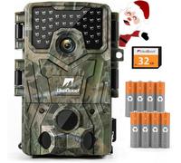 usogood Camera de Chasse,48MP 4K HD Camera Chasse Infrarouge Vision Nocturne Animaux Piege Caméra Photographique avec 8 Batterie et Carte mémoire Suiveuse Exterieur Étanche No Glow Invisible