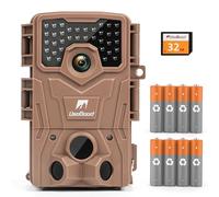 usogood Camera de Chasse,4K 30fps Infrarouge Vision Nocturne Animaux, Camera de Surveillance Exterieur Étanche No Glow Invisible avec 8 Piles et Carte Mémoire