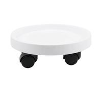 USOHJZ 1 plateau de jardinière rond mobile avec roulettes, outil polyvalent for le jardinage des plantes en pot(White,26cm)