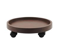 USOHJZ 1 plateau de jardinière rond mobile avec roulettes, outil polyvalent for le jardinage des plantes en pot(Brown,26cm)