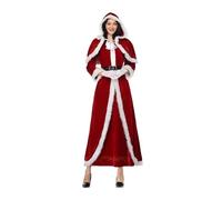 USOHJZ Costumes De Cosplay Carnaval En Velours À Capuche, Sexy, Hiver, Noël, Cape Du Père, Robe Longue for Femmes
