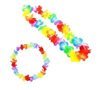 USOHJZ Couronne de Fleurs LED hawaïennes, 10 pièces, Collier Scintillant dans la Nuit, adapté for Anniversaire, Mariage, fête Carnaval
