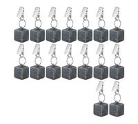 USOHJZ Poids de Nappe avec Clip en métal, couvertures Table Cube, Pierres suspendues, Poids marbre for la décoration, 16 pièces