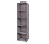 USOHJZ Sac de Rangement Suspendu for Garde-Robe, tiroir intercalaire, Organisateur de vêtements, étagères de Rangement Pliables, Organisateur de Placard(Gray 5-Layer)