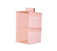 USOHJZ Sac de Rangement Suspendu Multicouche for Garde-Robe, Organisateur de vêtements, sous-vêtements Pliables, Soutien-Gorge, Chaussettes, Sac Suspendu, Organisateur de Placard(Pink 2Layer)