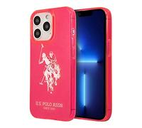 USPA Coque intégrale en TPU avec logo DH en rose fluo pour iPhone 13 Pro par U.S Polo