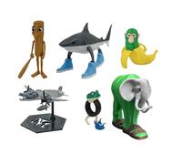 Usper 3D Tung Tung Tung Tung Sahur Figur, Italian Brainrot BRR BRR Patapim, Tralalero Tralala Figur Shark in Sneakers Viral AI Brainrot Animals Collectible Figurines (6PCS)
