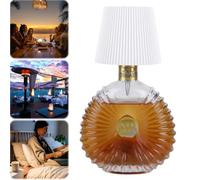 Usper Lampe sans fil pour col de bouteille, embout LED rechargeable, abat-jour pour bouteilles, lampe tactile sans fil, 3 couleurs, pour bars, restaurants (blanc B)