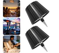 Usper Lot de 2 lampes sans fil pour col de bouteille, abat-jour pour bouteilles, lampe tactile, lampe sans fil, 3 couleurs, pour bars, restaurants (noir, 2 pièces)