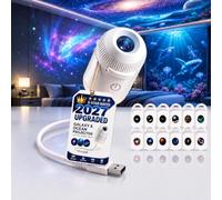 Usper Projecteur Ciel Etoile Galaxie, Galaxy Projector Plafond | Plug-And-Play Star Projector Projecteur Ocean de Lumière 2-En-1 Usb Veilleuse 360° Night Light