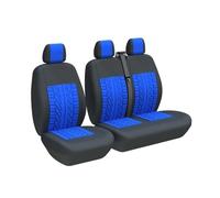 USQBUZHHK Protections siège Protecteur Universel Housses Siègee Camion Voiture 2 + 1 pour VW pour Crafter LT T4 T5(3-Seater Blue)