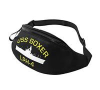 USS Boxer Lph-4 Sac de Taille pour Homme et Femme Poitrine de Voyage réglable Sac de Taille de Course en Plein air
