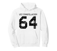 USS Constellation CV-64 Porte-Avions Style Vieilli Sweat à Capuche
