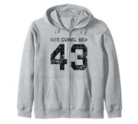 USS Coral Sea CV-43 CVA-43 Sac de Transport pour Avion Style Vieilli Sweat à Capuche