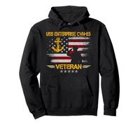 USS Enterprise CVN-65 Drapeau Vintage pour Porte-Avions Sweat à Capuche