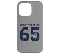 USS Enterprise CVN-65 Porte-Avions Style Vieilli Coque pour iPhone 14 Pro Max