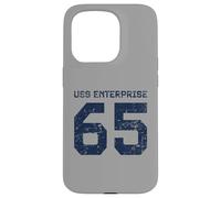 USS Enterprise CVN-65 Porte-Avions Style Vieilli Coque pour iPhone 15 Pro