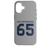 USS Enterprise CVN-65 Porte-Avions Style Vieilli Coque pour iPhone 16