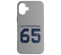 USS Enterprise CVN-65 Porte-Avions Style Vieilli Coque pour iPhone 16 Plus