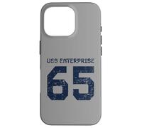 USS Enterprise CVN-65 Porte-Avions Style Vieilli Coque pour iPhone 16 Pro