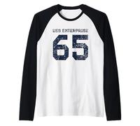 USS Enterprise CVN-65 Porte-Avions Style Vieilli Manche Raglan