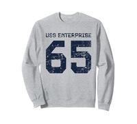 USS Enterprise CVN-65 Porte-Avions Style Vieilli Sweatshirt