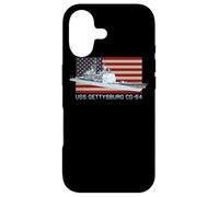 USS Gettysburg CG-64 Diagramme de Navire Drapeau américain Coque pour iPhone 17