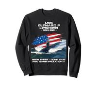 USS Glenard P Lipscomb SSN-685 sous-Marin Drapeau américain Sweatshirt