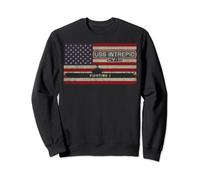 USS Intrepid CV-11 Porte-avion Drapeau américain Sweatshirt