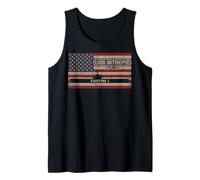 USS Intrepid CV-11 Porte-Avions Drapeau américain Débardeur