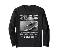 USS Intrepid CV-11 Porte-avions Sailor Veterans Day Manche Longue