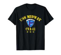 USS Midway CVA-41 Drapeau Porte-Avions pour la journée des Anciens Combattants Patriot T-Shirt