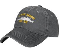 USS Pearl Harbor LSD 52 Unisexe Casquette De Baseball sans Déformation Chapeau Anti-Soleil Casquette Trucker pour Sport Toutes Les Saisons Été