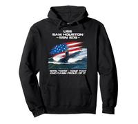 USS Sam Houston SSN-609 Drapeau américain sous-Marin Vétéran Noël Sweat à Capuche