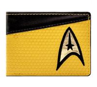 USS Starfleet Emblem Final Frontier Command Uniform Portefeuille/Porte-Monnaie Bi-Fold Poche à Monnaie & Porte-Carte, Jaune