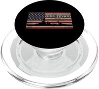 USS Texas BB-35 WW1 WW2 Battleship USA Drapeau américain PopSockets PopGrip pour MagSafe