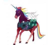 USSZ The Last Unicorn Window Truck Car Vinyl Bumper Sticker Bouteille d'eau | Skateboard | Vélo | Casque Rigide | Ordinateur | Imperméable | Taille : 12,7 cm