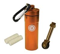 ust Stoke Kit avec Allume-feu Micro SparkWheel et Deux pièces Light-Me Tinder dans Le boîtier étanche Compact idéal pour Le Camping, la randonnée, la Survie en Plein air et Plus Encore, Noir, 7,6 x