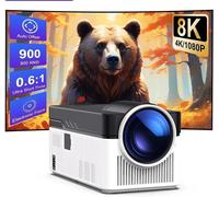 Ust Vidéoprojecteur,Hy-450,Objectif Ultra Court Ust,Projecteur Home Cinéma Avec Android 11,900 Ansi Lumens,Auto Keystone,Mise Au Point Motorisée,Keystone 4D,Zoom Numérique,Wifi6