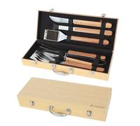 Le Marquier Mallette 6 ustensiles pour barbecue Bambou