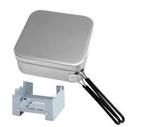 Ustensile De Cuisine De Camping En Alliage D'aluminium 1600ml, Léger, Conteneur À Déjeuner, Casserole Pour Camping En Plein Air, Randonnée, Pique-Nique, Barbecue, Plage