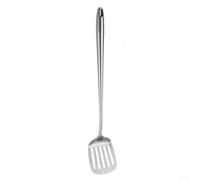 Ustensile de cuisine en acier inoxydable spatule fendue avec long manche, pour retourner et servir les aliments tout en permettant à l'excès d'huile de s'écouler sans effort (spatule fendue)