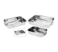 Ustensile de cuisine - PROVENCE OUTILLAGE - Plats rectangulaires inox - 3 pièces - 25x18 cm à 35x26 cm - Mixte