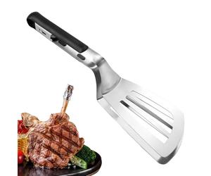 Ustensile de pince de gril polyvalent-pelle alimentaire en acier inoxydable, retourneur d'œufs, pince de cuisson pour barbecue pour de poisson, galettes de hamburger | Crêpes Pizza retourn