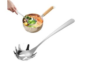 Ustensile de service à pâtes - Cuillère de service à spaghetti, passoire en acier inoxydable | Louche de cuisine résistante à la chaleur, outil de vidange à long manche pour nouilles, dîners, chefs